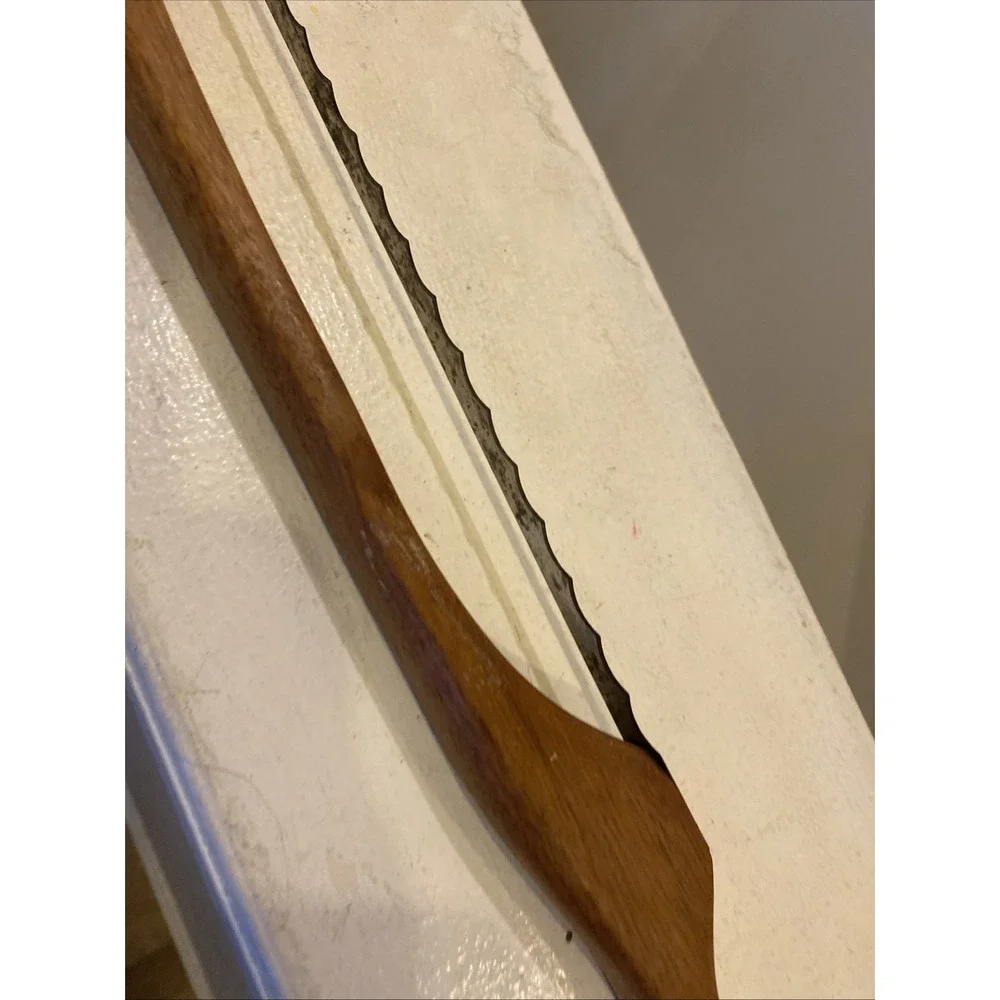Left Handed Bread And Bagel Slicer Wood  Now Saw Vintage G2